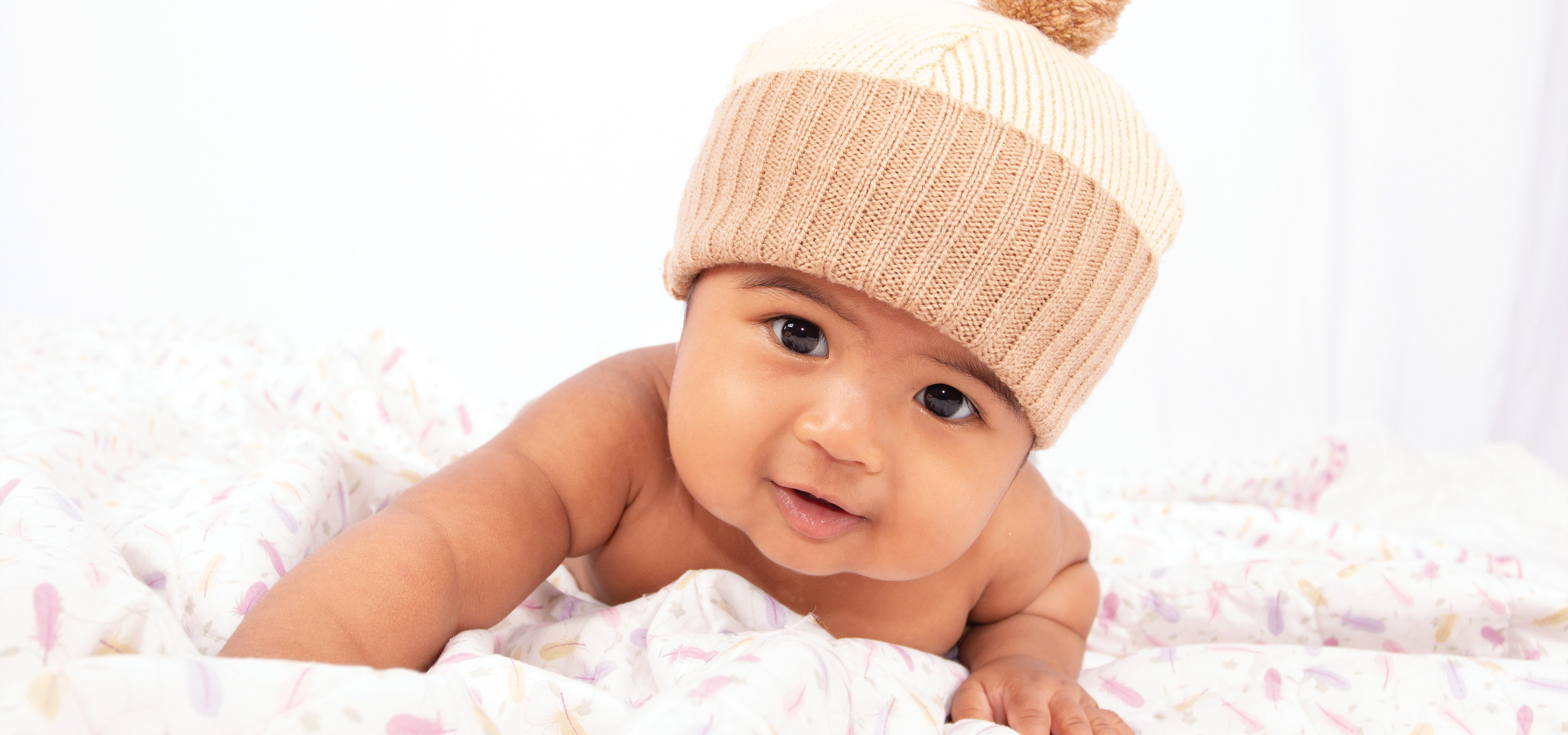 chubby baby with hat